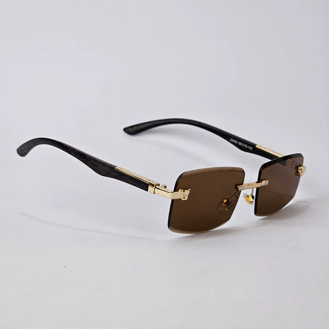 Rimless Sleek Wood - BLUE/BROWN/BLACK