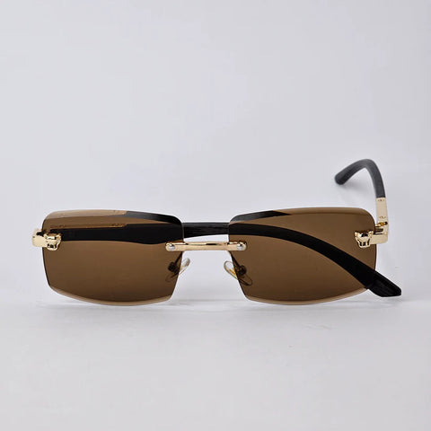 Rimless Sleek Wood - BLUE/BROWN/BLACK