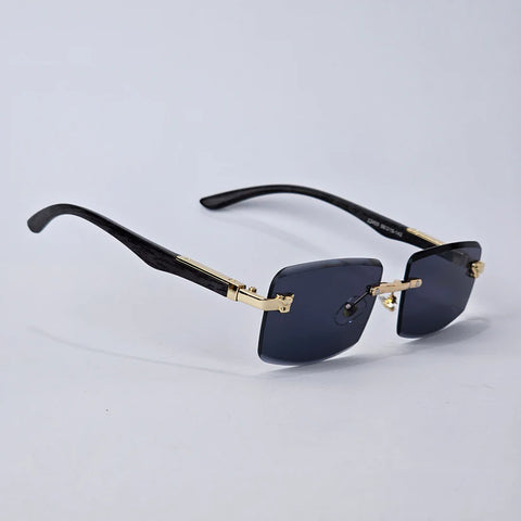 Rimless Sleek Wood - BLUE/BROWN/BLACK
