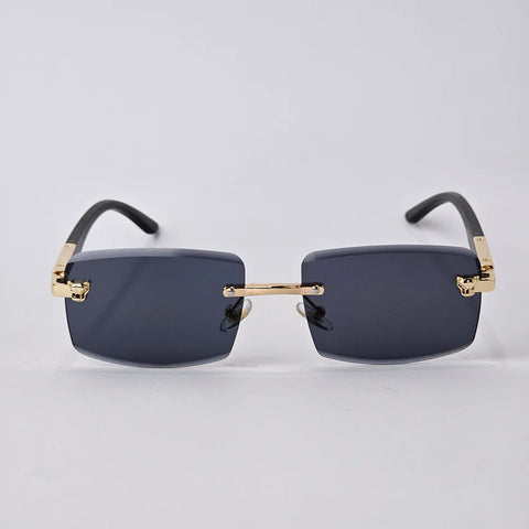 Rimless Sleek Wood - BLUE/BROWN/BLACK