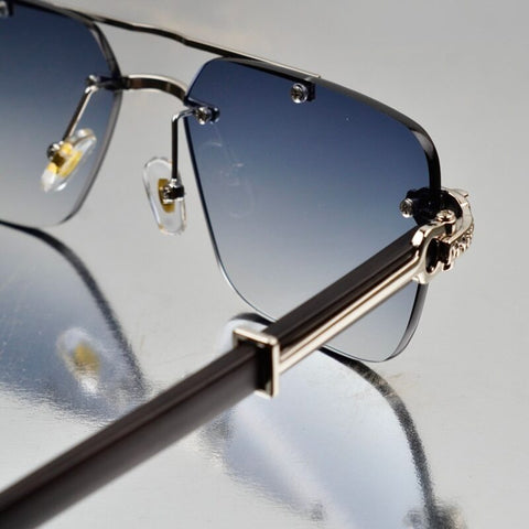 Spectra – Rimless Sunglasses- Brown/Blue