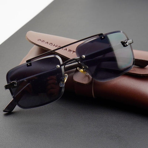 Woodline – Amber Brown/Black – Rimless Sunglasses
