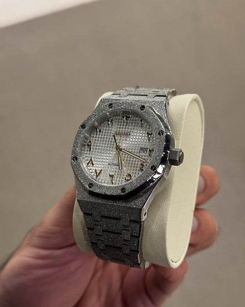 Frosted Frozen Eclipse Steel – Arabic Dial Edition