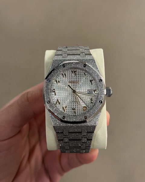 Frosted Frozen Eclipse Steel – Arabic Dial Edition
